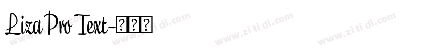 Liza Pro Text字体转换